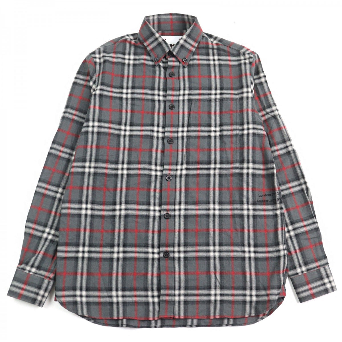 BURBERRY LONDON Long sleeve shirt 8057292 Main: 100% cotton Gray type mens XS