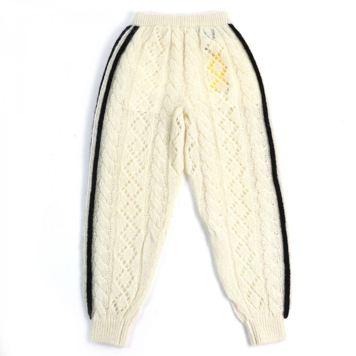 GUCCI Pants 721504 Main: 67% mohair, 28% nylon, 5% wool, part: 64% mohair, 28% nylon, 1% polyurethane, part: 67% mohair, 28% nylon, 5% wool, inner: 75% acetate, 25% silk Ivory black Women S