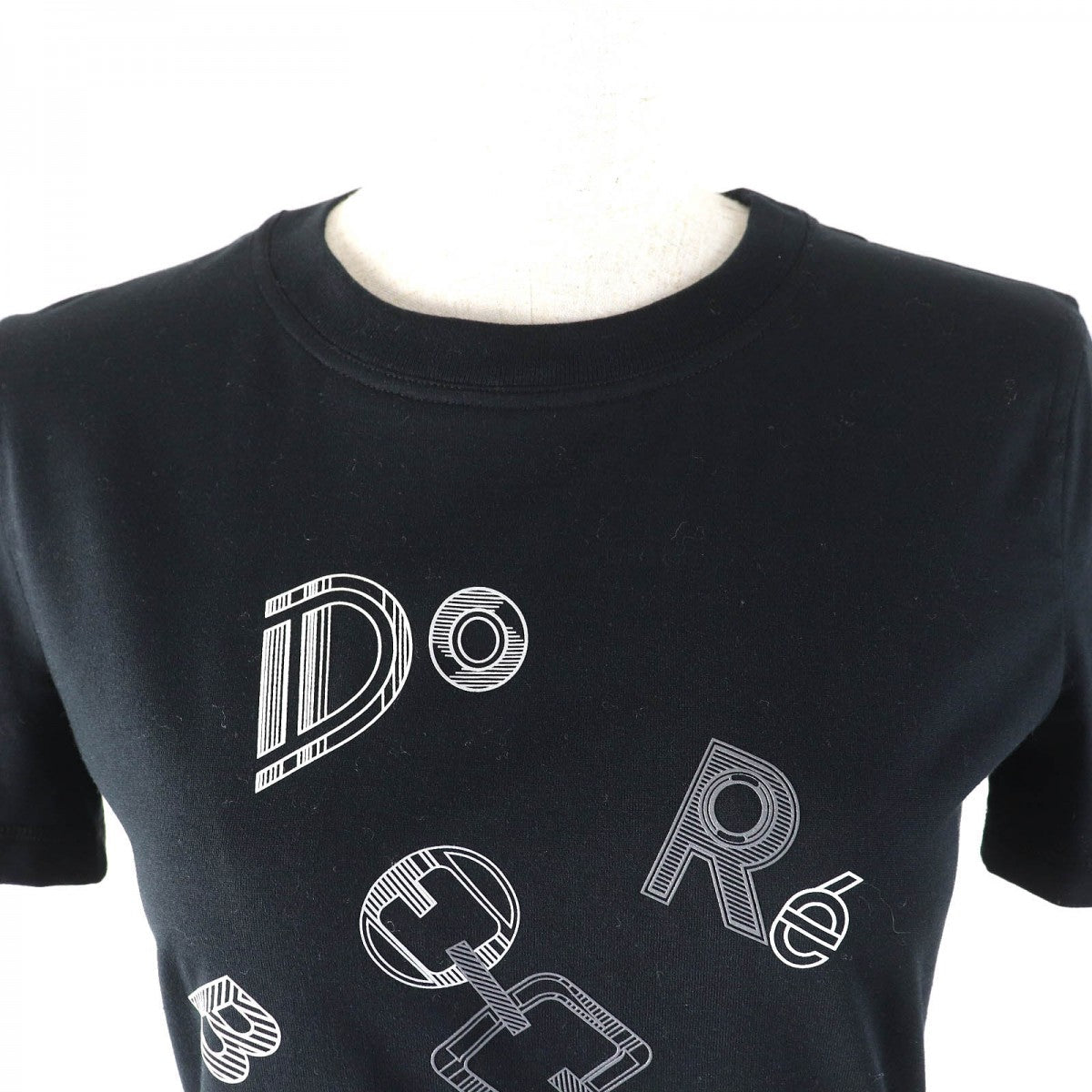 HERMES Short sleeve T-shirt 3H4611DL Main: 100% cotton black Do Re Boucles Women 34