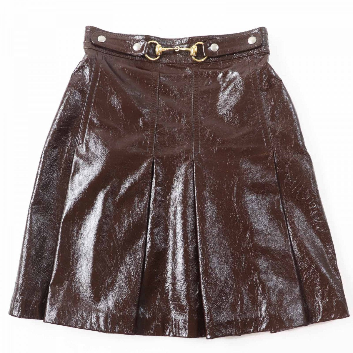 GUCCI skirt 410797 Main: Sheepskin, Lining: 100% Silk Brown Women 36