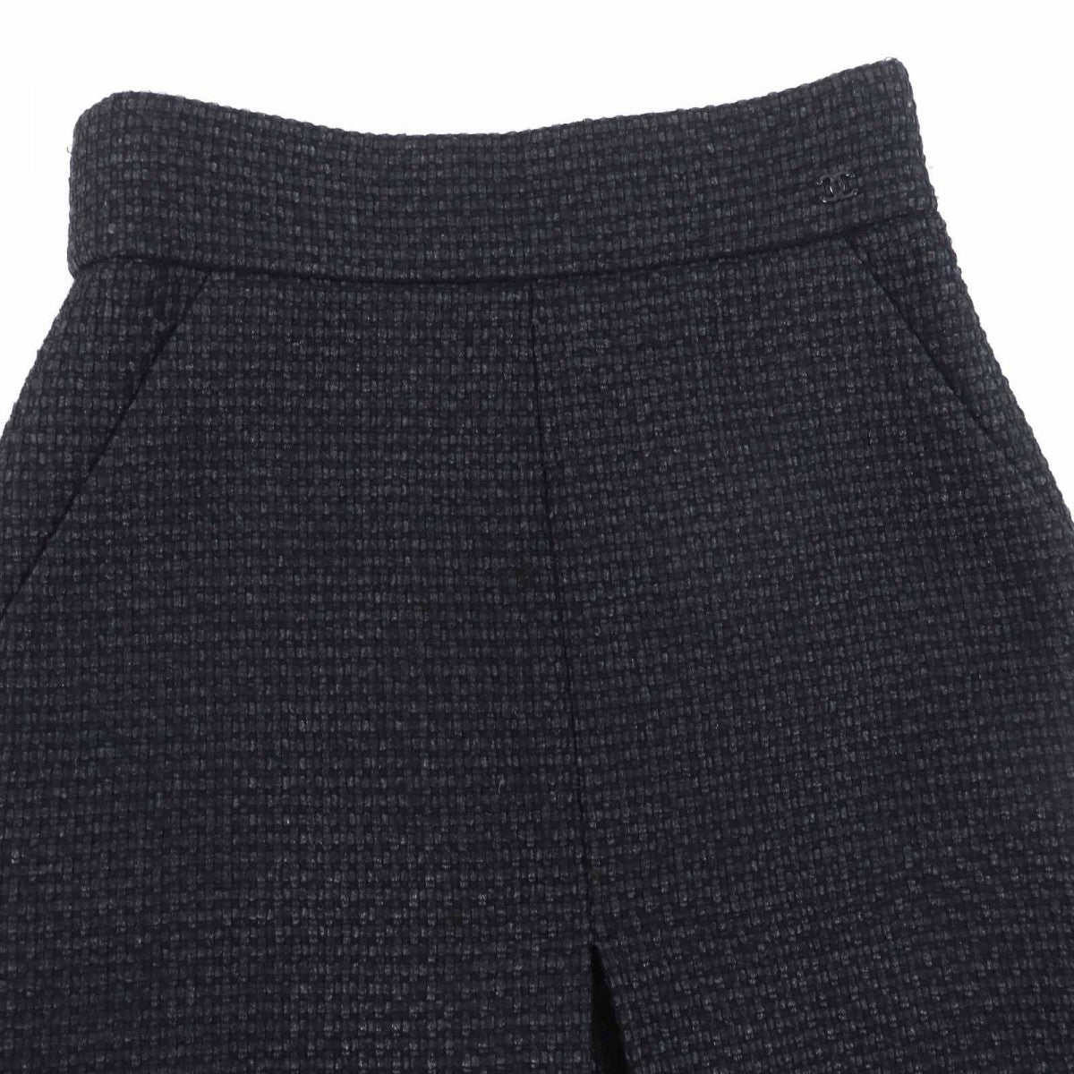CHANEL skirt P36751 Outer: 50% wool, Outer: 24% nylon, Outer: 17% alpaca, Outer: 9% acrylic, Lining: 100% silk black Women 36