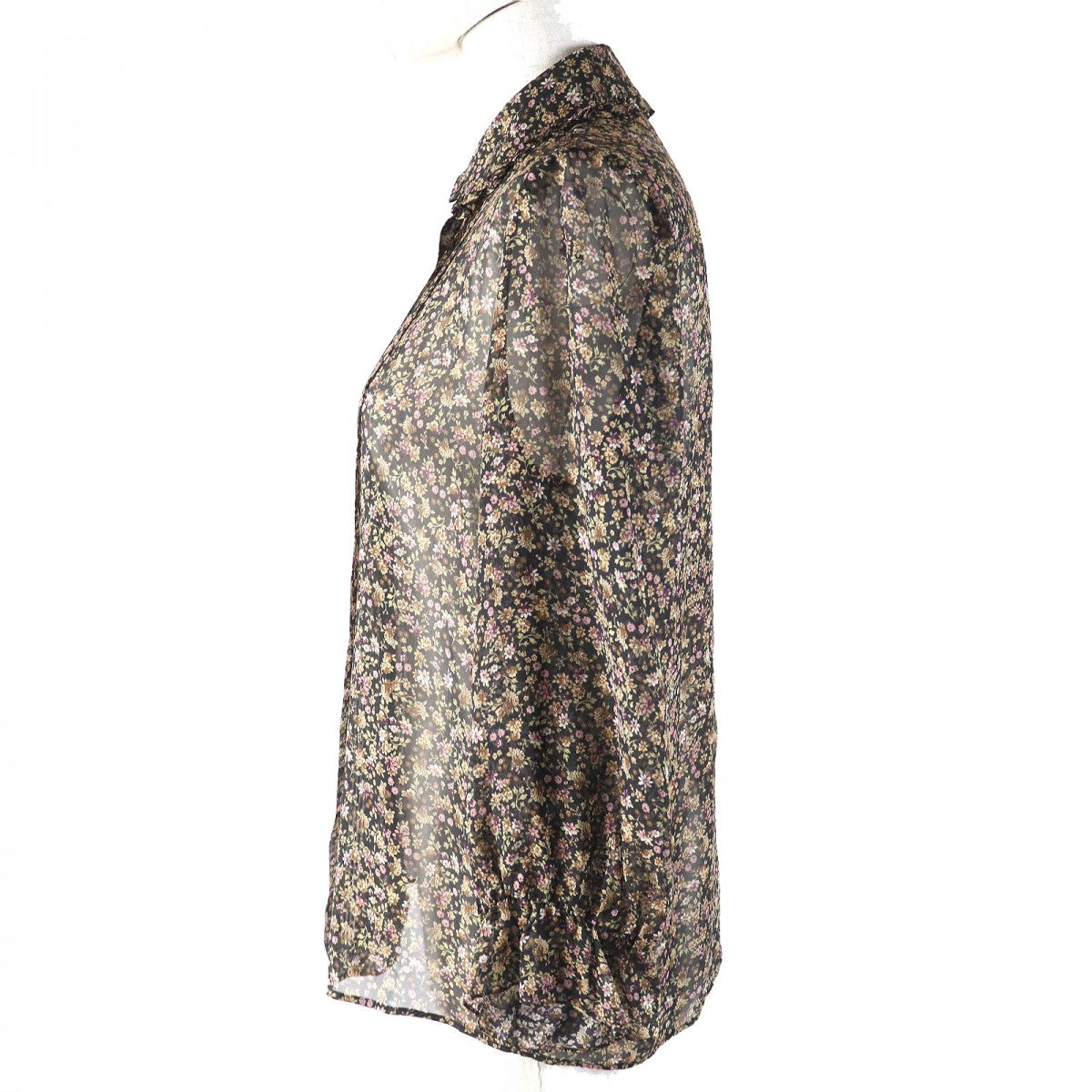 CELINE blouse Main: 100% silk Black Brown type Women 34