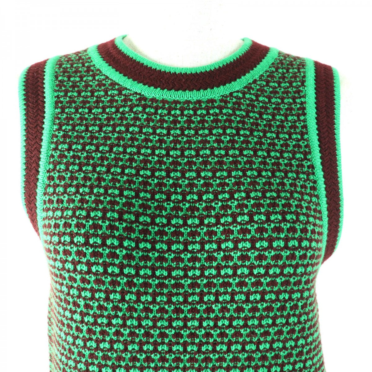 CHANEL one piece 23A P75435 Main: 100% cashmere Green brown Women 34