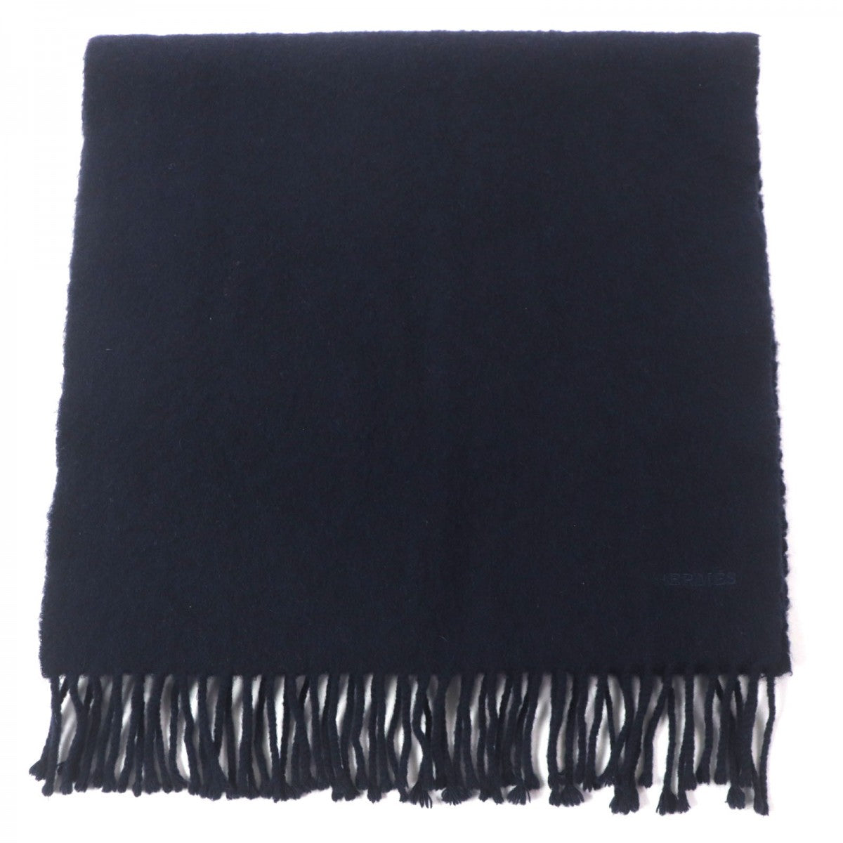 HERMES Scarf Main: 100% cashmere Navy mens