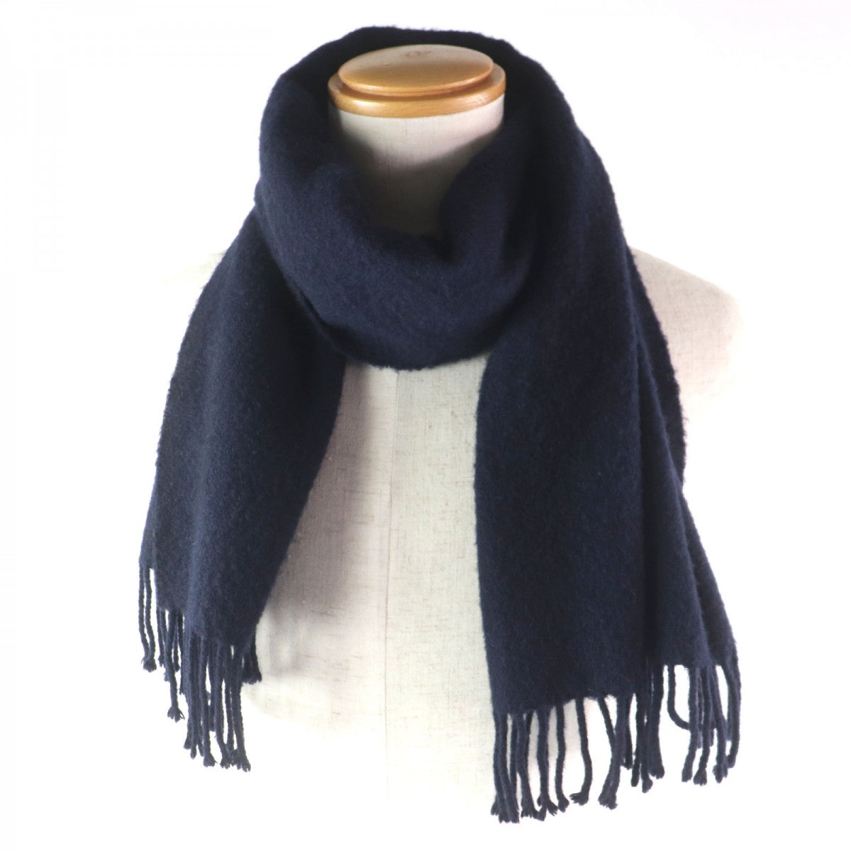 HERMES Scarf Main: 100% cashmere Navy mens
