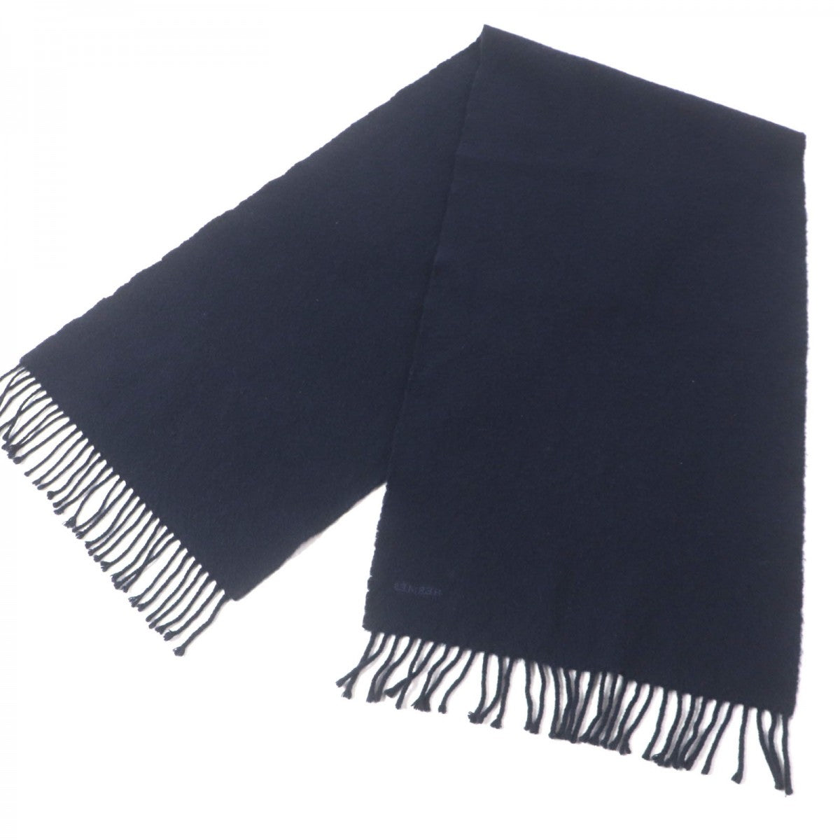 HERMES Scarf Main: 100% cashmere Navy mens