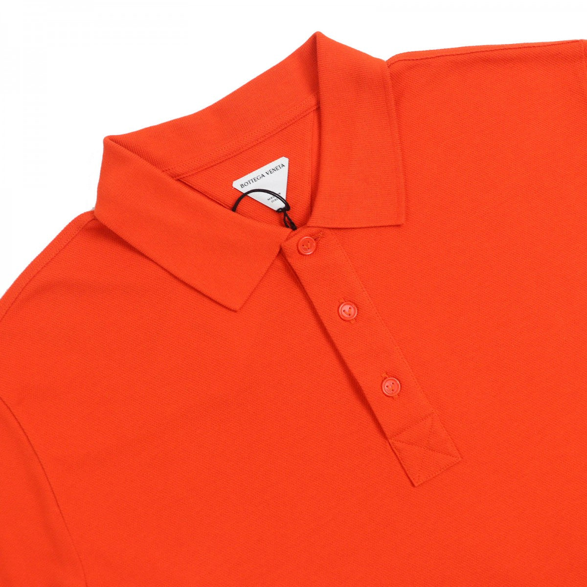BOTTEGAVENETA Short sleeve polo shirt 744239 Main: 100% cotton, Part: 100% cotton, Part: 100% polyester Orange mens L