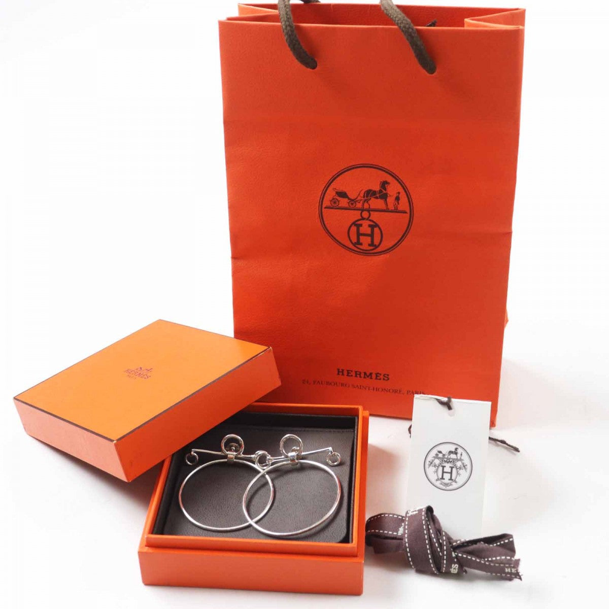 HERMES Pierce Main�FAG925 Silver Loop Medium Pierce Women