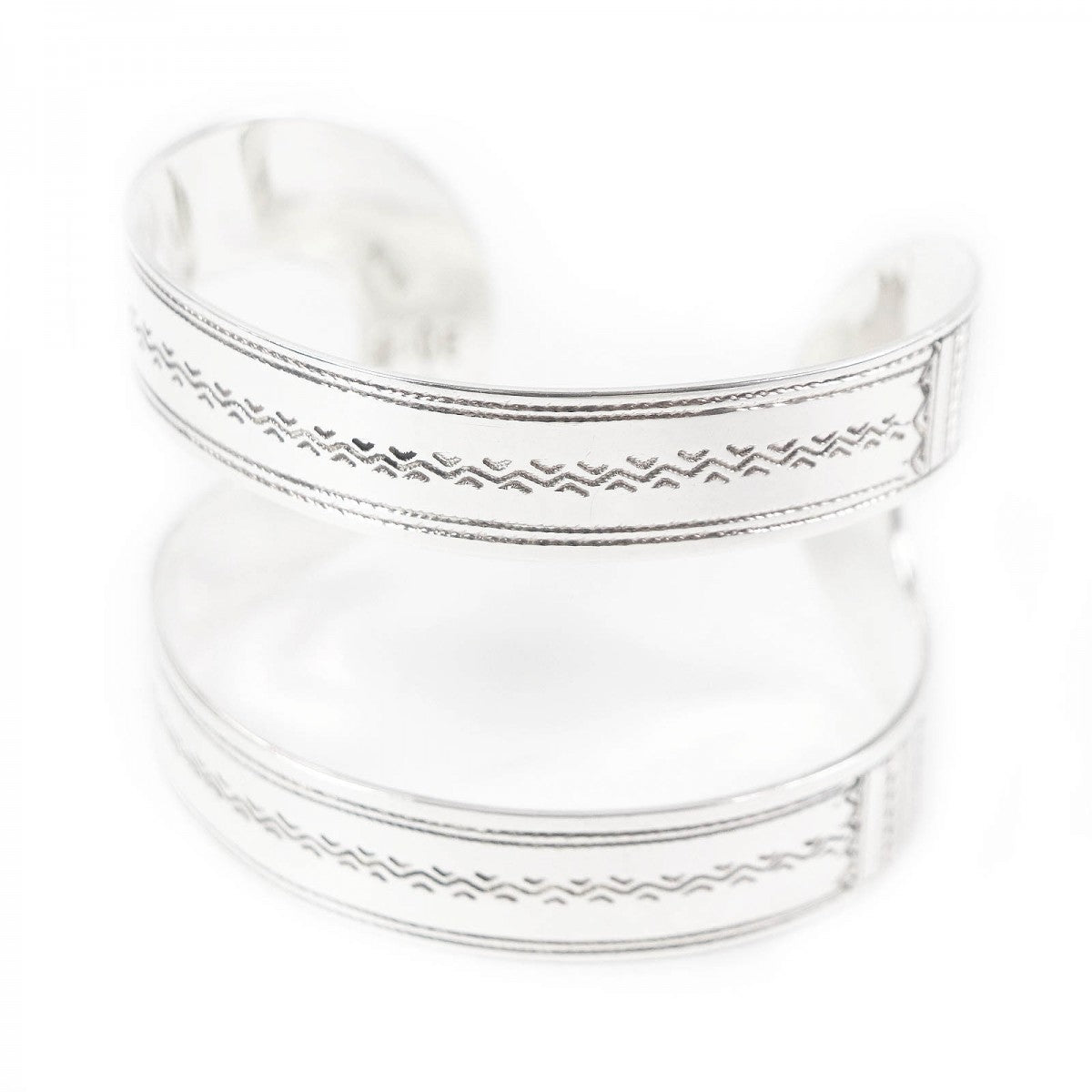 HERMES Bangle SV925 Silver Toareg mens