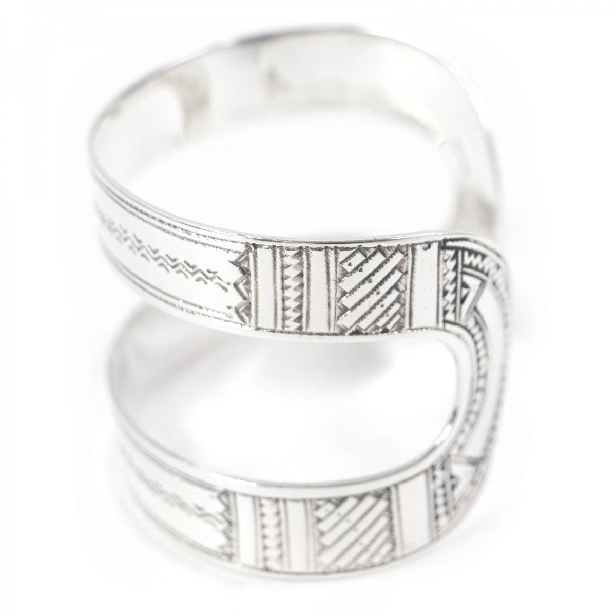 HERMES Bangle SV925 Silver Toareg mens
