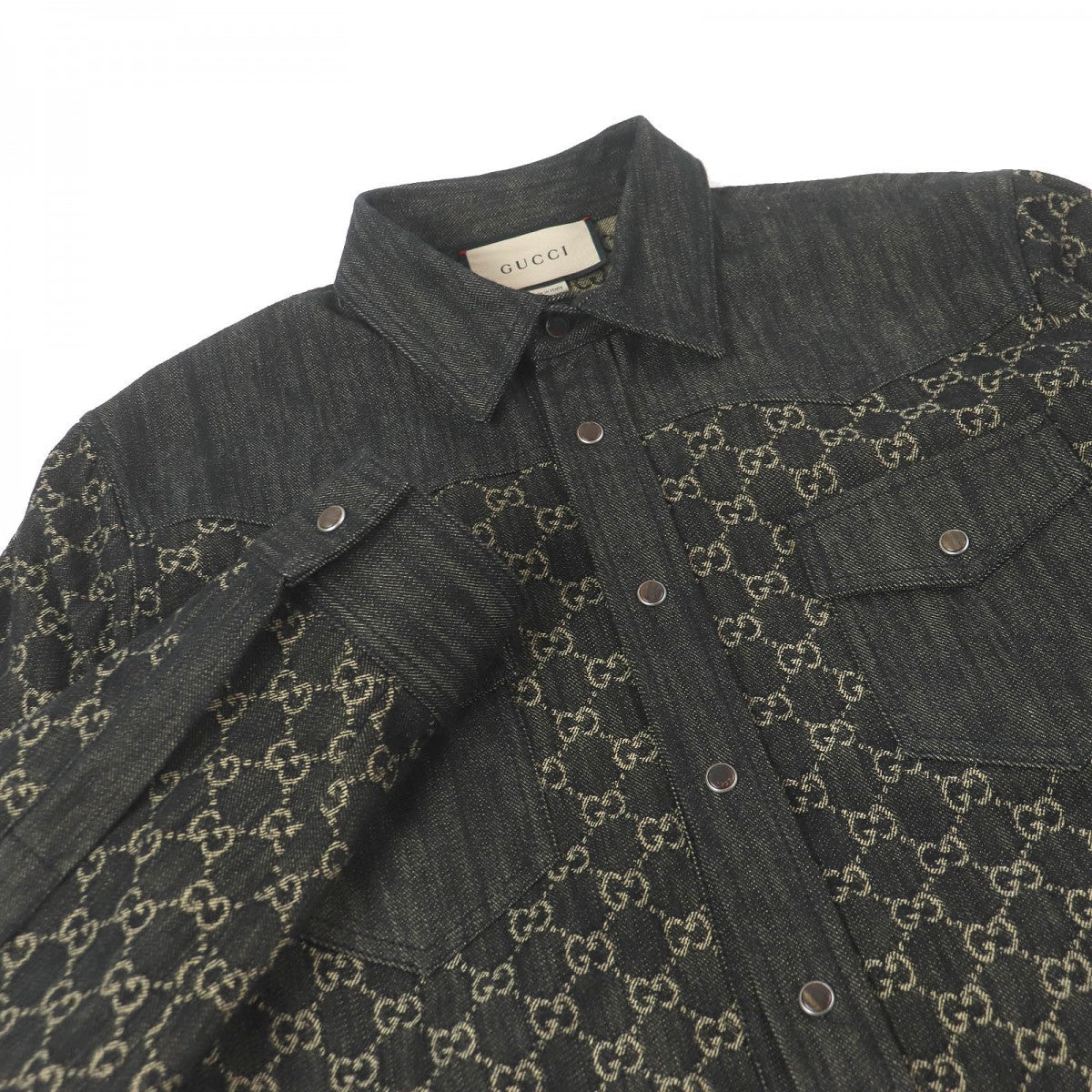 GUCCI Long sleeve shirt 669613 Main: 100% cotton black mens 48