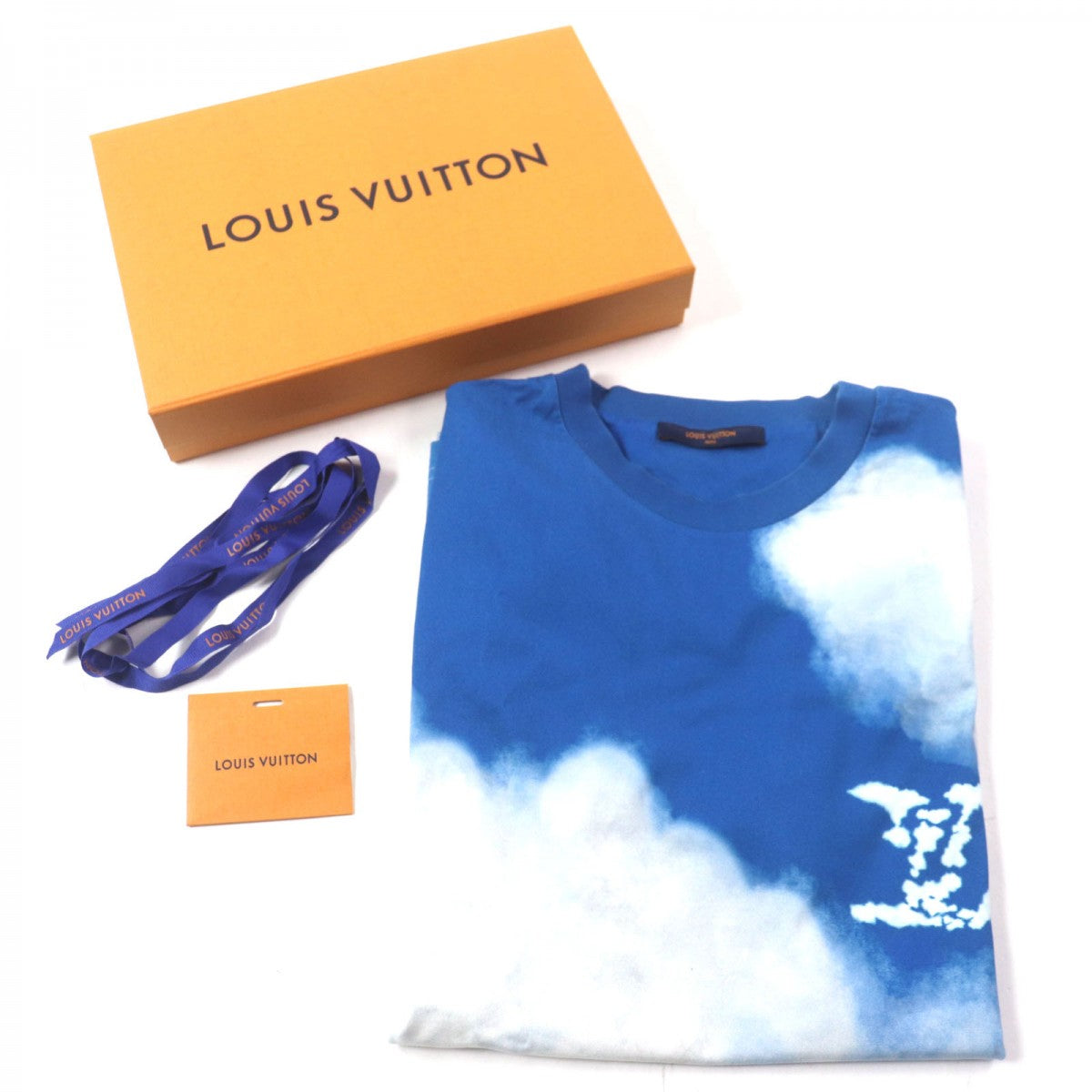 LOUIS VUITTON Short sleeve T-shirt Main: 100% cotton blue mens M