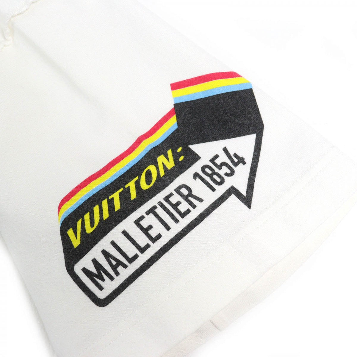 LOUIS VUITTON Short sleeve T-shirt Main: 100% cotton White multicolor LV Jazz Flyer mens M