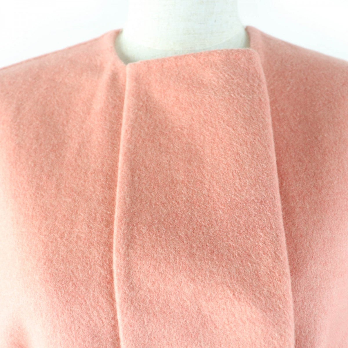 HERMES coat 2H0122DB Main: 100% cashmere Coral orange Women 36