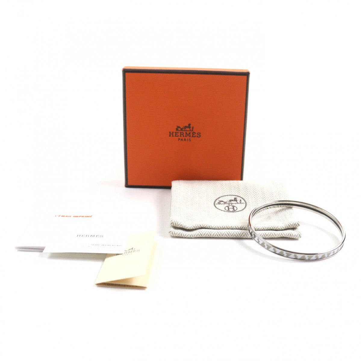 HERMES Bangle Gold Plated By color Carte a Joue Women
