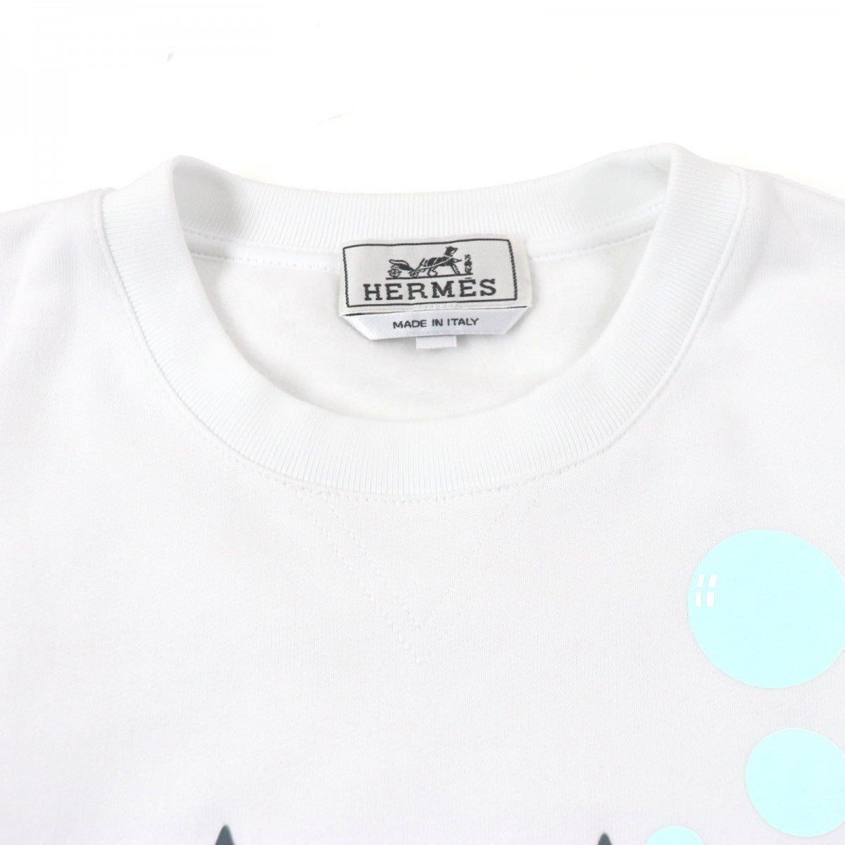 HERMES sweat Main: 100% cotton, part: 63% polyester, part: 37% nylon, part: 100% cotton, part: 90% cotton white ScubH mens XS