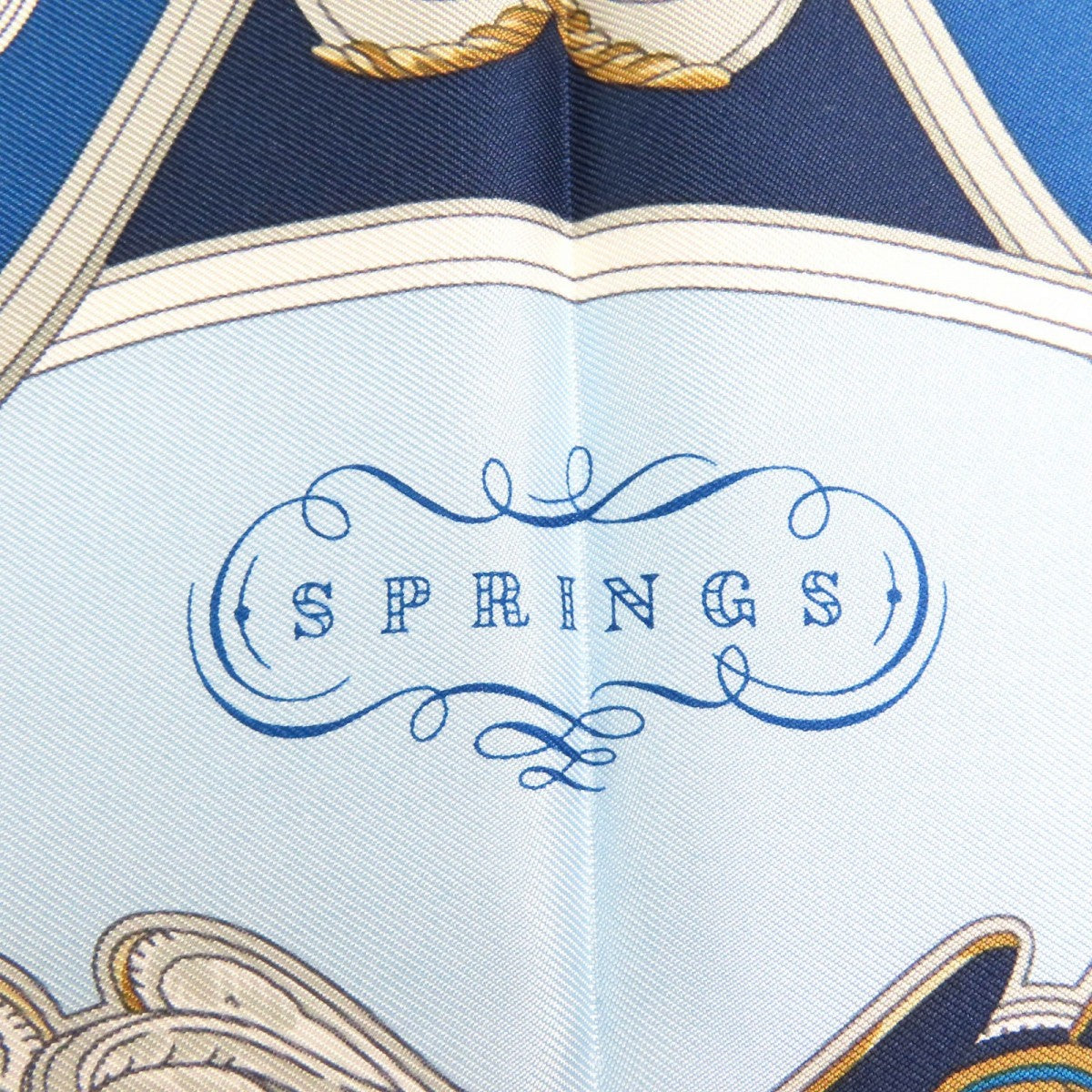 HERMES scarf Main: 100% silk, - Blue Navy type SPRINGS Women