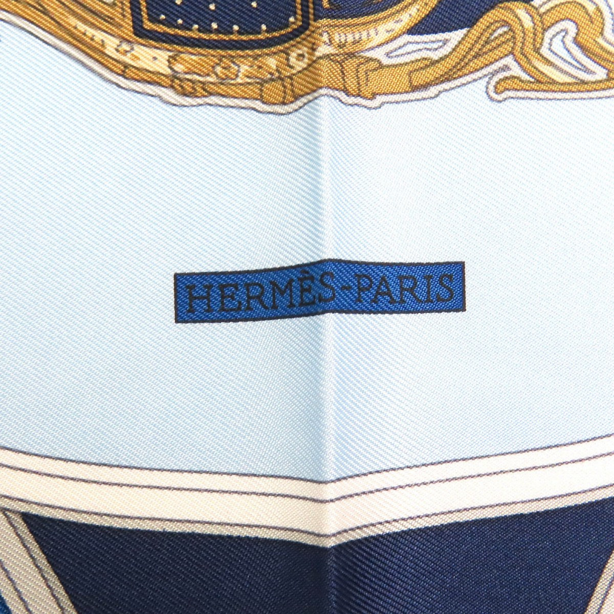 HERMES scarf Main: 100% silk, - Blue Navy type SPRINGS Women