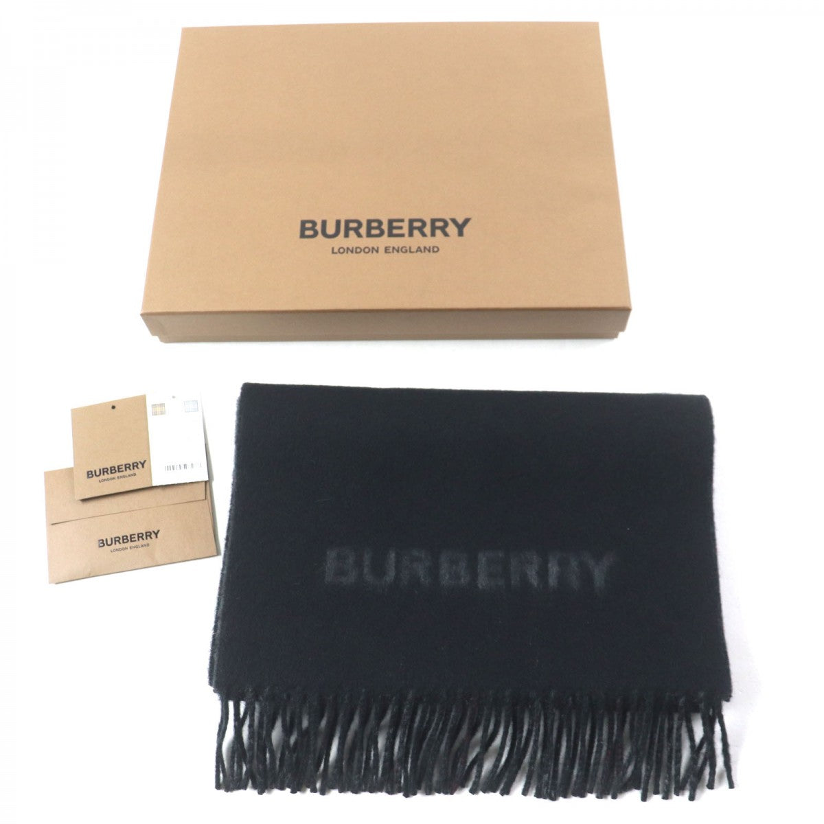 BURBERRY Scarf 80638691 Main: 100% cashmere Black charcoal Reversible checked cashmere scarf mens