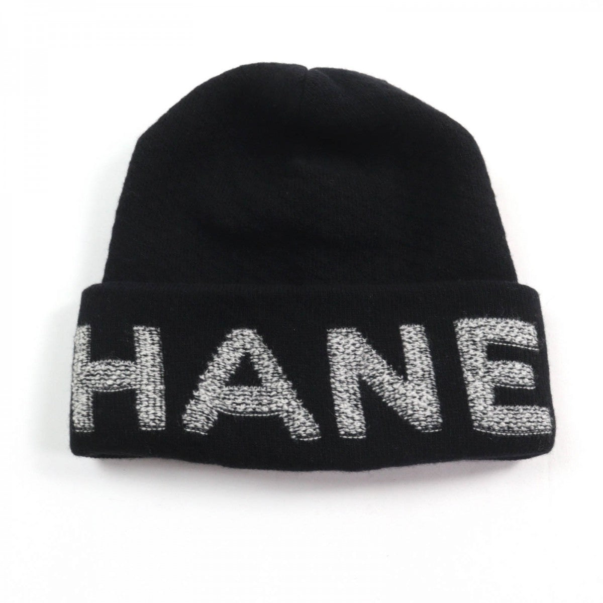 CHANEL Knit cap Main: 70% wool, Main: 30% cashmere black Women