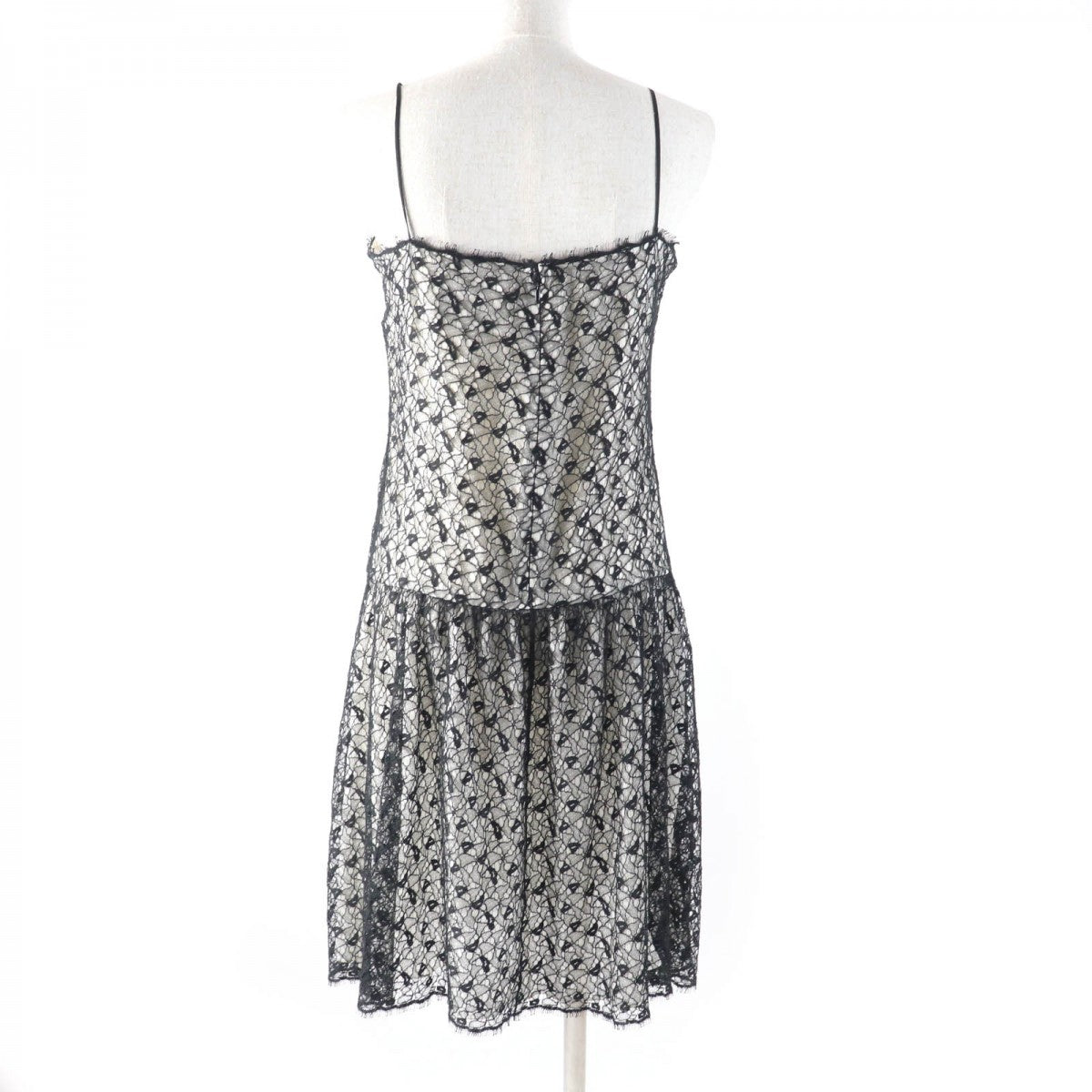 CHANEL one piece P56062 Outer: 72% cotton, Outer: 28% nylon, Lining: 100% silk black Women 36
