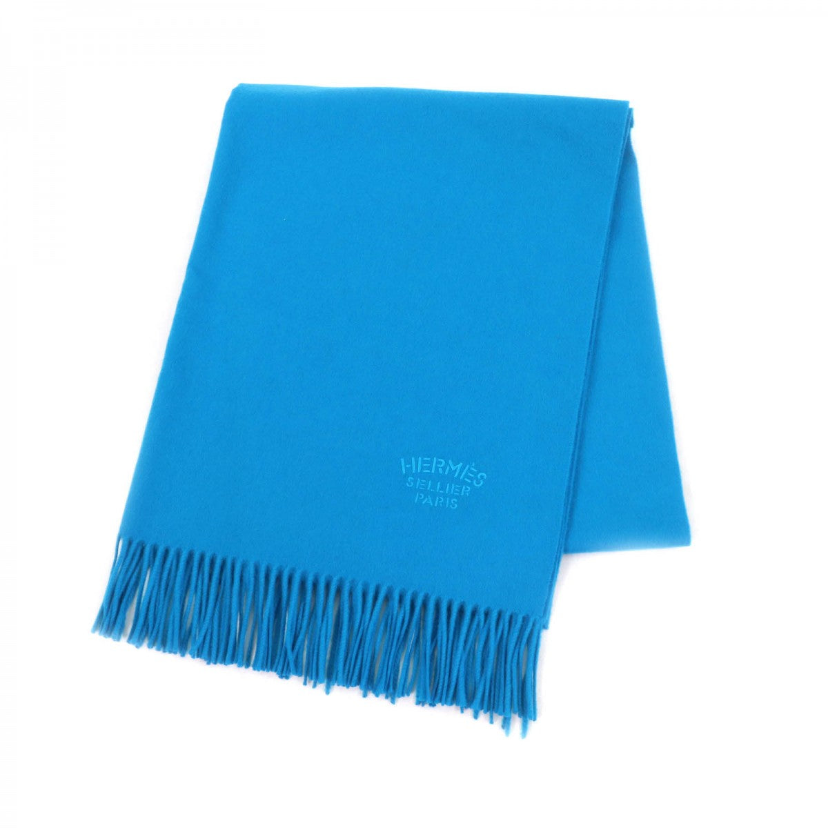 HERMES shawl Main: 100% cashmere blue Women