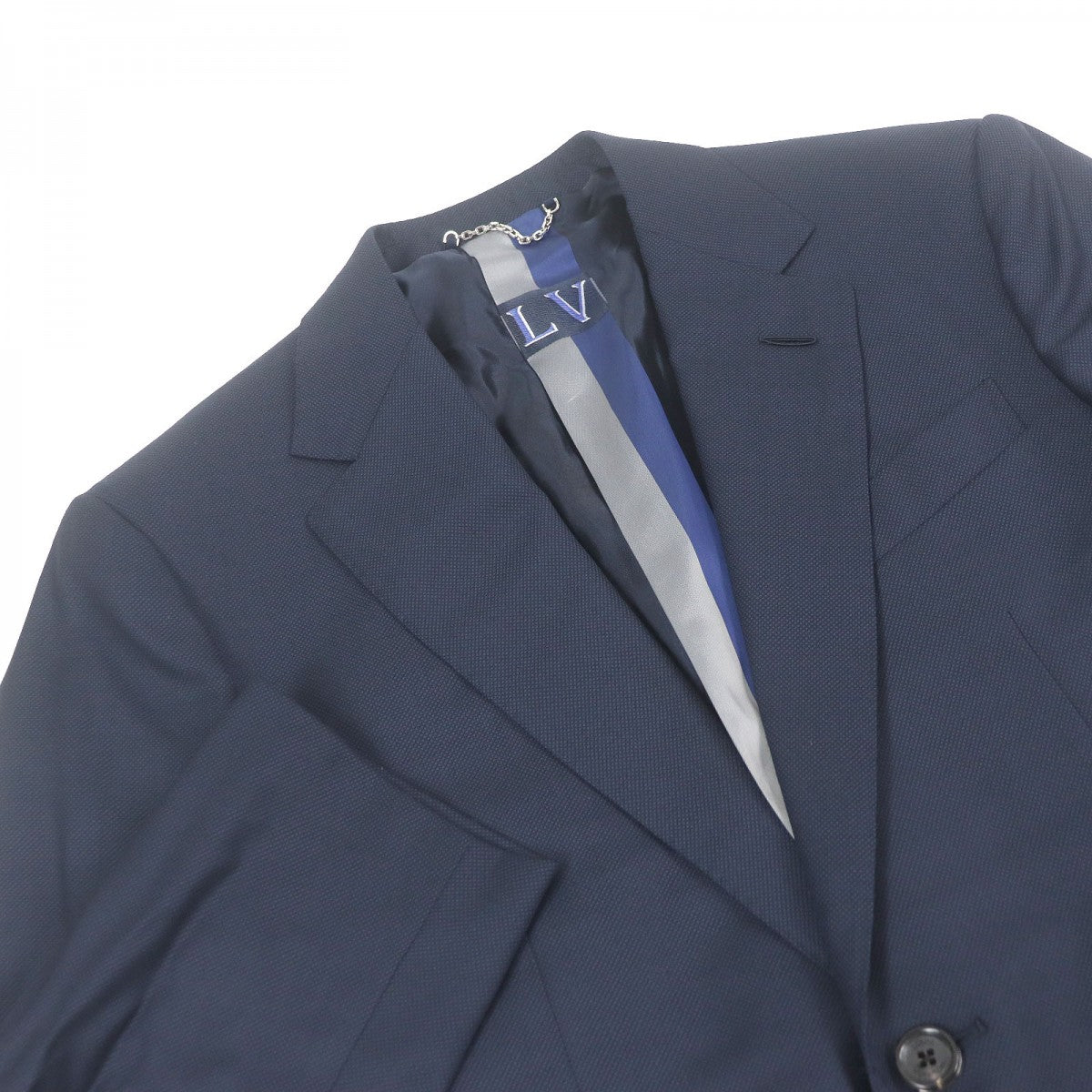 LOUIS VUITTON suit Outer: 100% wool, Lining: 33% cotton, Lining: 30% cupra, Lining: 21% rayon, Lining: 16% polyester Navy mens 48