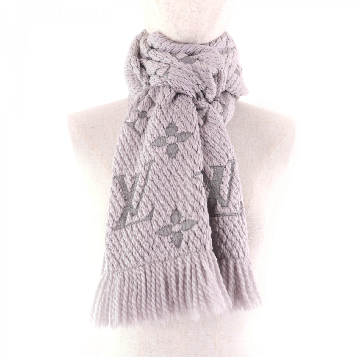 LOUIS VUITTON Scarf M74742 wool Griperles Esharp Logomania