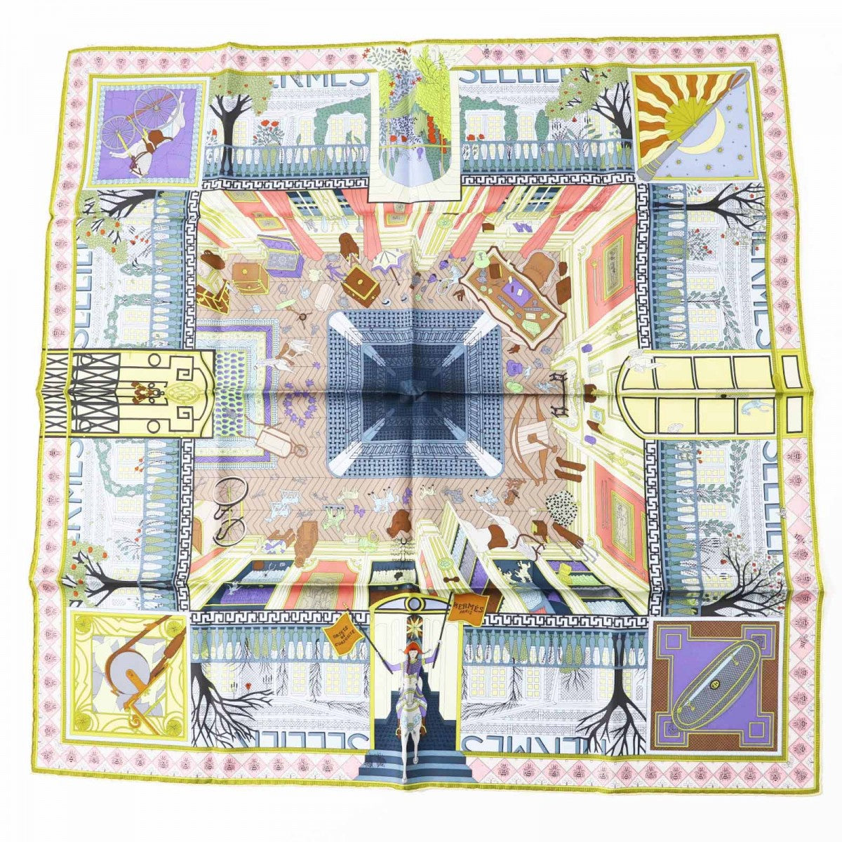 HERMES scarf Main: 100% silk multicolor Carre90 Objects de Curiosite Objects de Curiosite Women