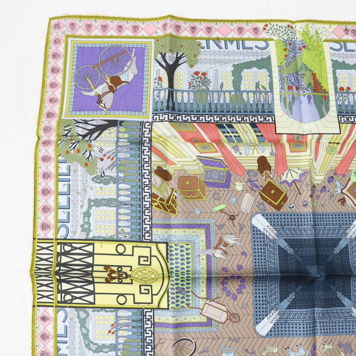 HERMES scarf Main: 100% silk multicolor Carre90 Objects de Curiosite Objects de Curiosite Women