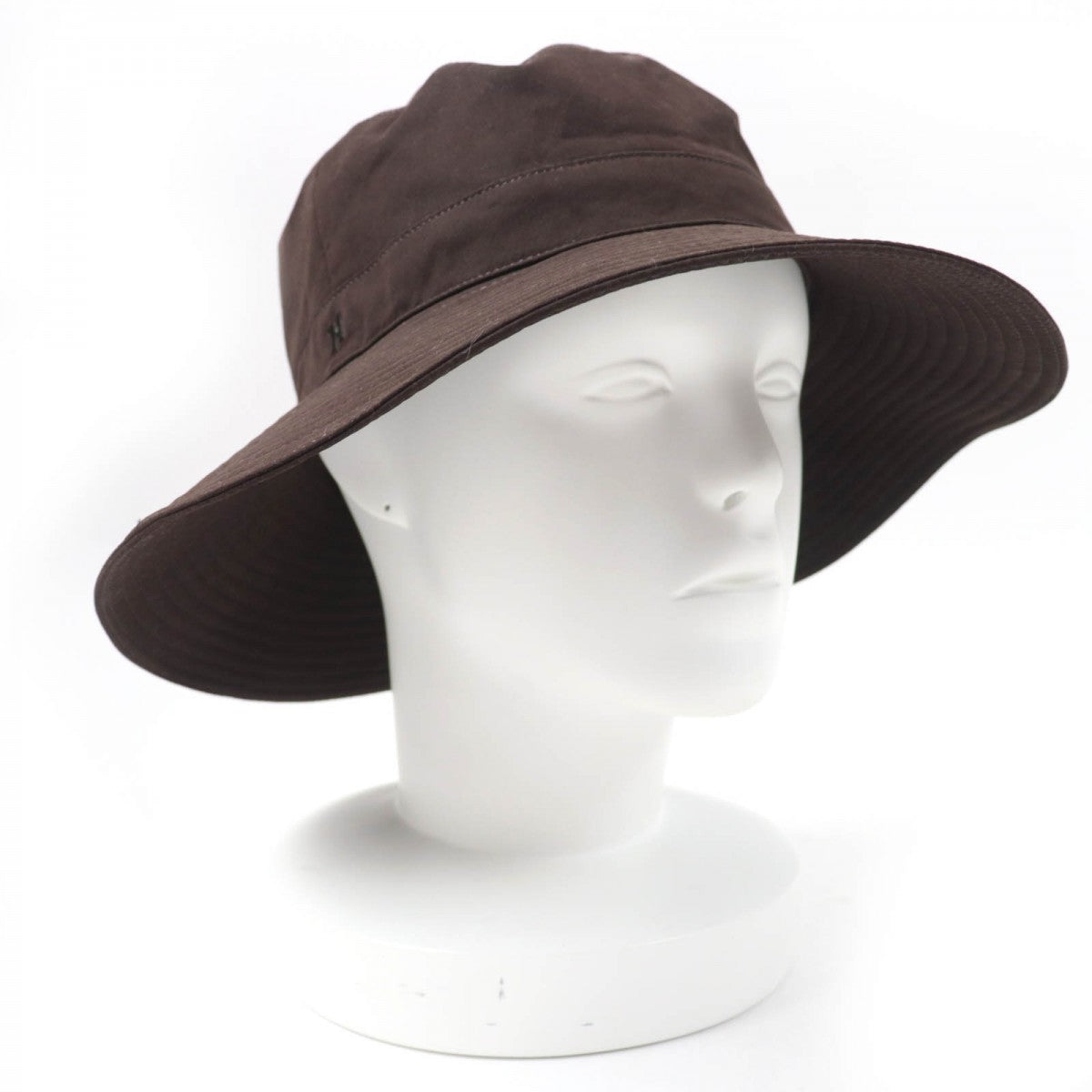 HERMES hat Main: 85% polyester, Main: 15% nylon, Lining: 100% acetate Dark brown Women 56