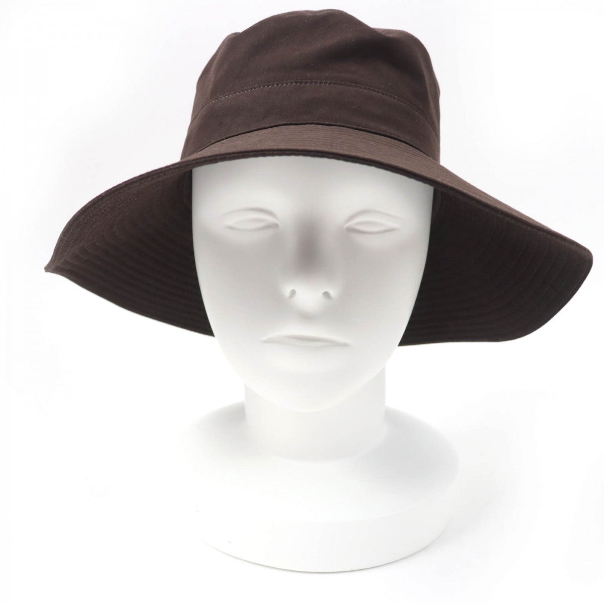 HERMES hat Main: 85% polyester, Main: 15% nylon, Lining: 100% acetate Dark brown Women 56