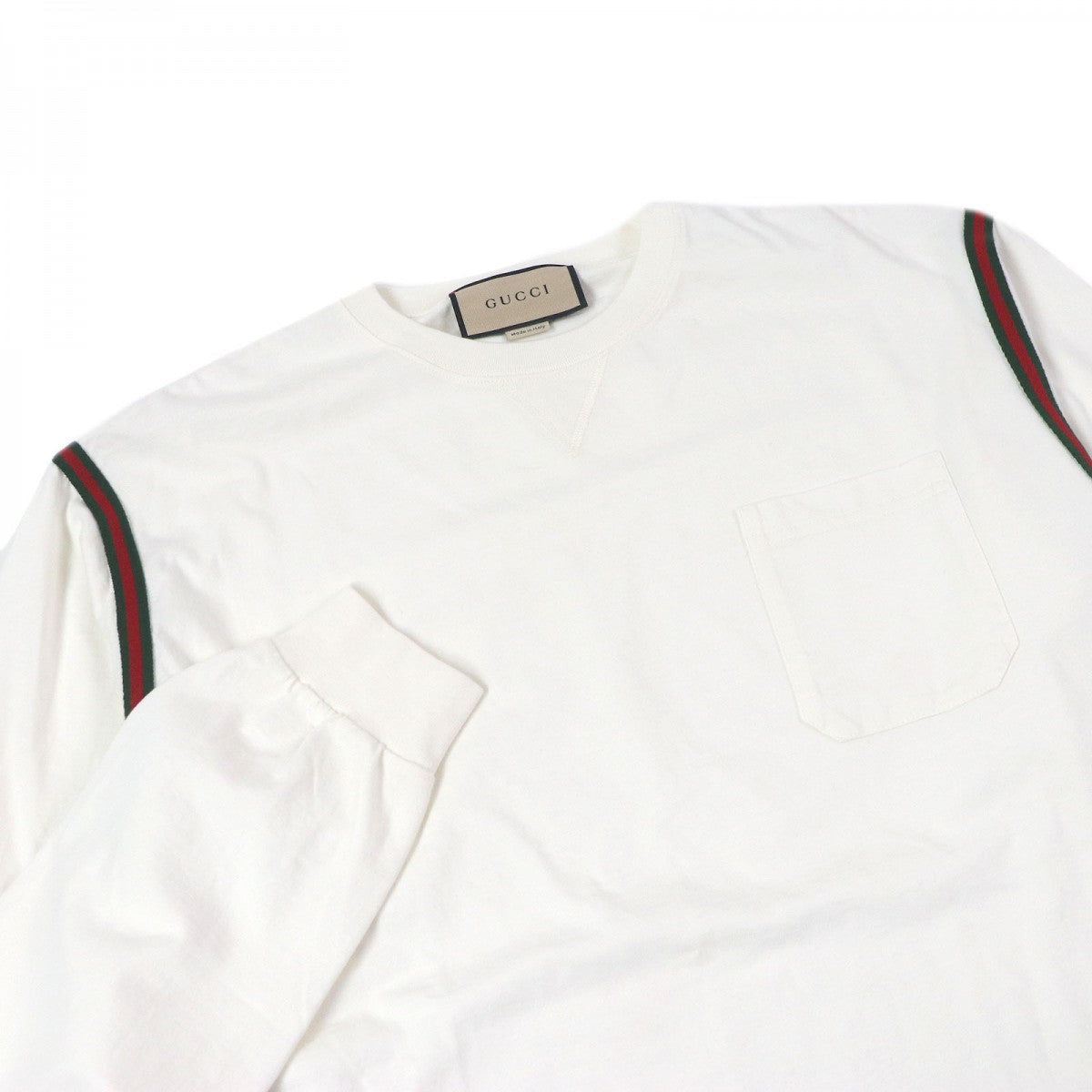 GUCCI Long-sleeved T-shirt 768441 Main: 100% cotton, part: 45% wool, part: 45% acrylic, part: 1% polyester, part: 100% polyester white mens M