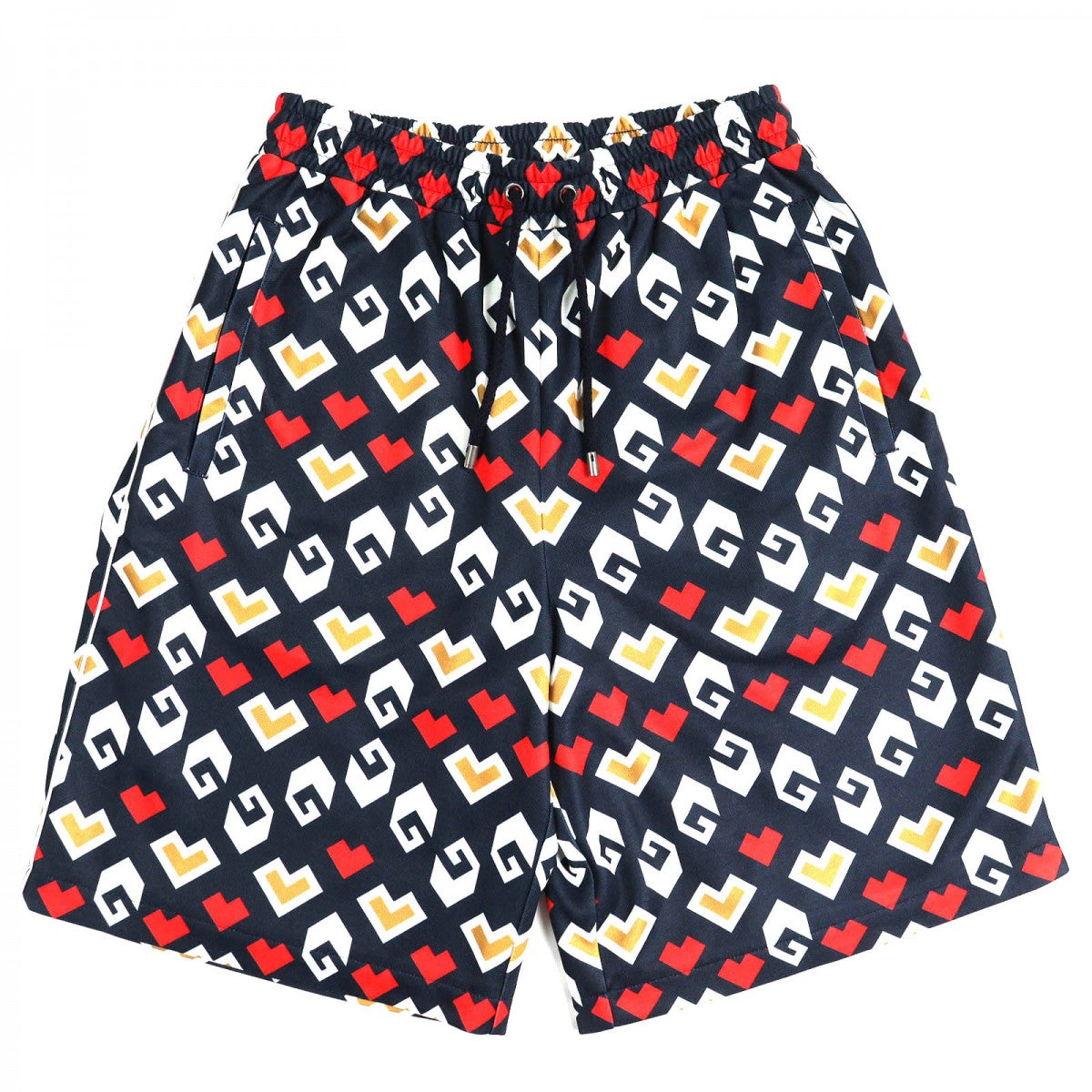 GUCCI Shorts 752639 Main: 55% polyester, Main: 45% cotton, Part: 100% polyester, Lining: 100% polyester, Lining: 100% cotton Navy white red mens XS