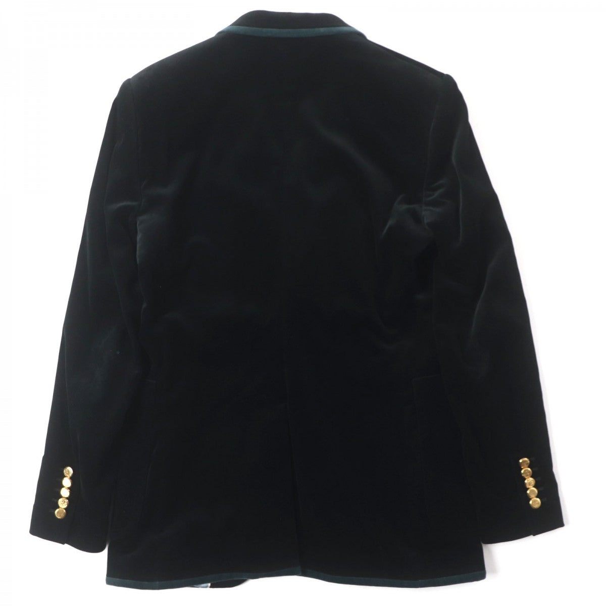 GUCCI tailored jacket 549369 Outer: 72% cotton, Outer: 26% rayon, Outer: 2% polyurethane, Lining: 68% rayon, Lining: 32% silk Black type Green mens 48