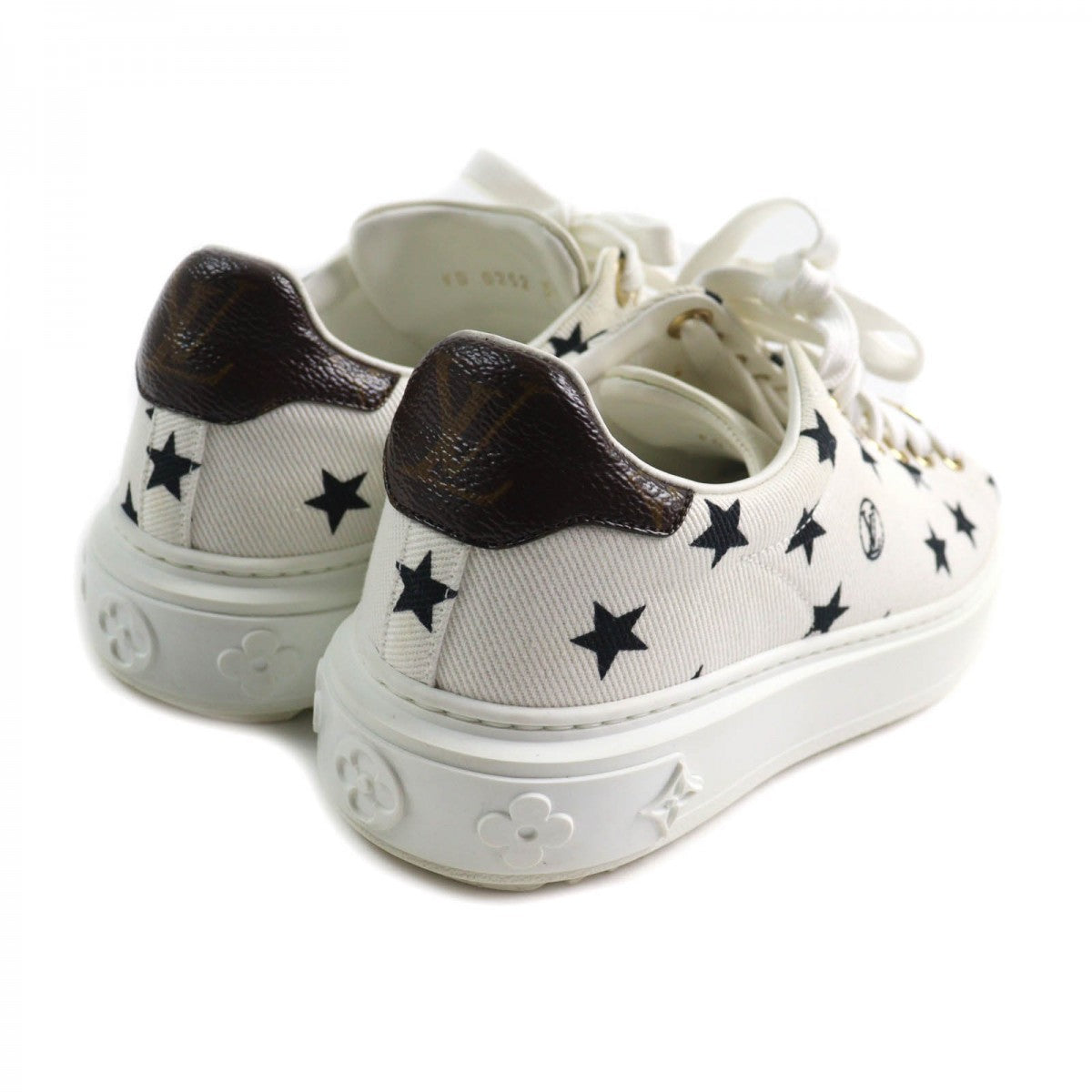 LOUIS VUITTON sneakers Main: Canvas, Part: Monogram leather white timeout line Women 35