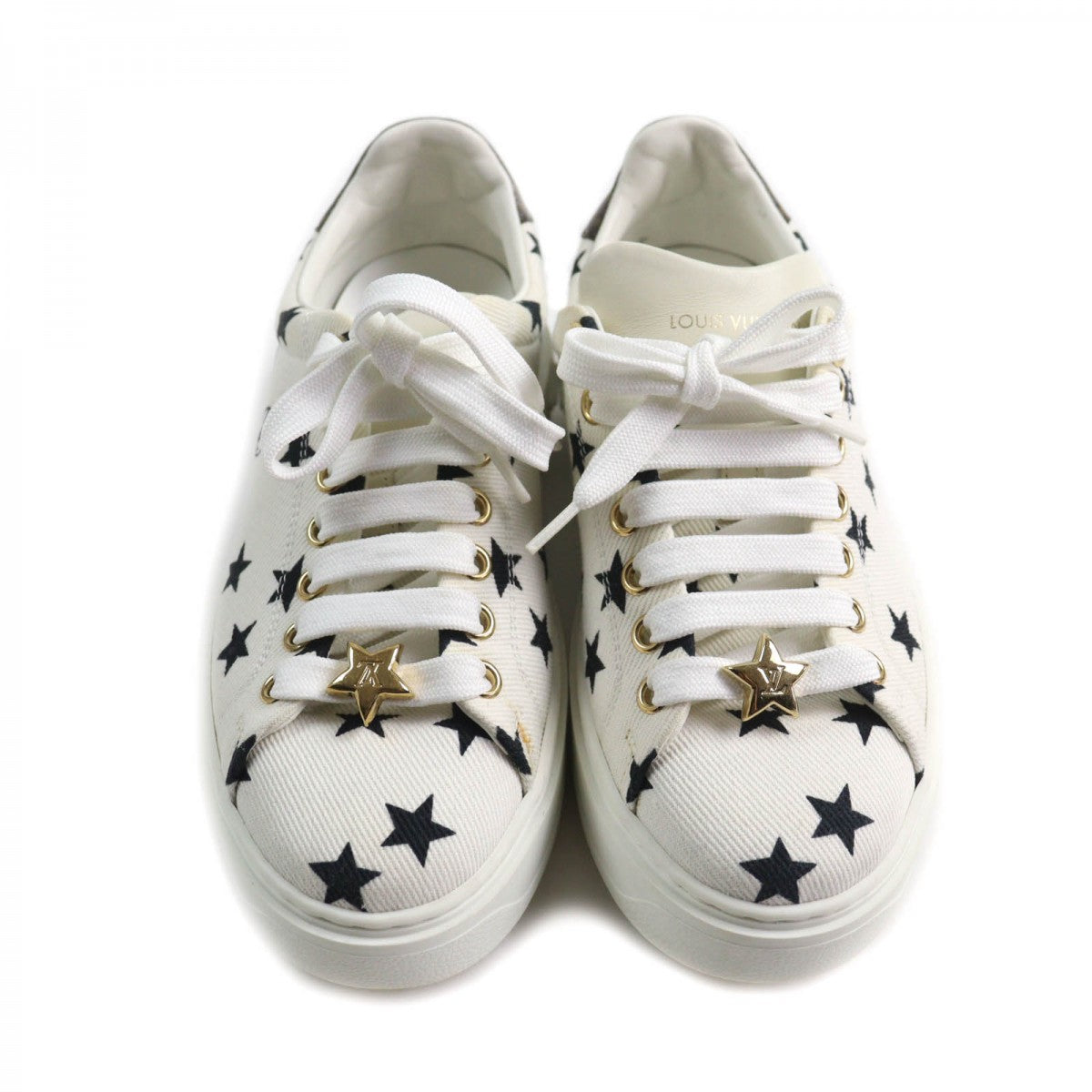LOUIS VUITTON sneakers Main: Canvas, Part: Monogram leather white timeout line Women 35