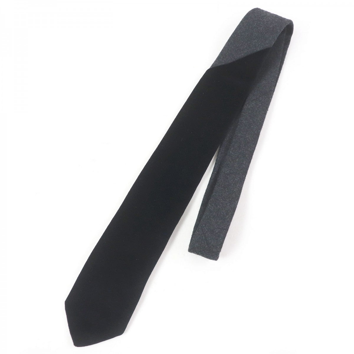 HERMES tie Main: 100% wool, Main: 100% silk, Main: 100% cotton black mens
