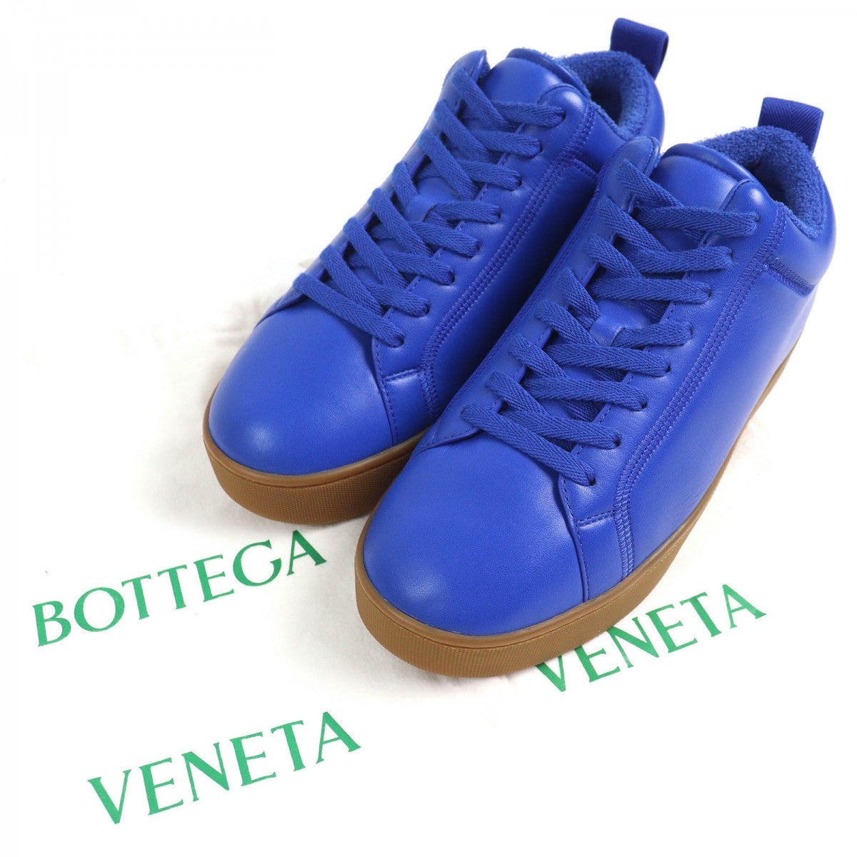 BOTTEGAVENETA Low cut sneakers 651427 Main: Leather blue QUILT mens 40