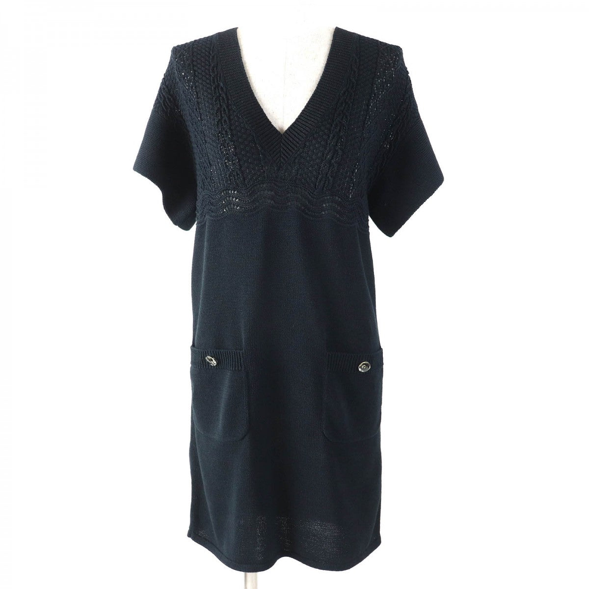 CHANEL one piece P58547 Main: 100% cotton Navy Women 34