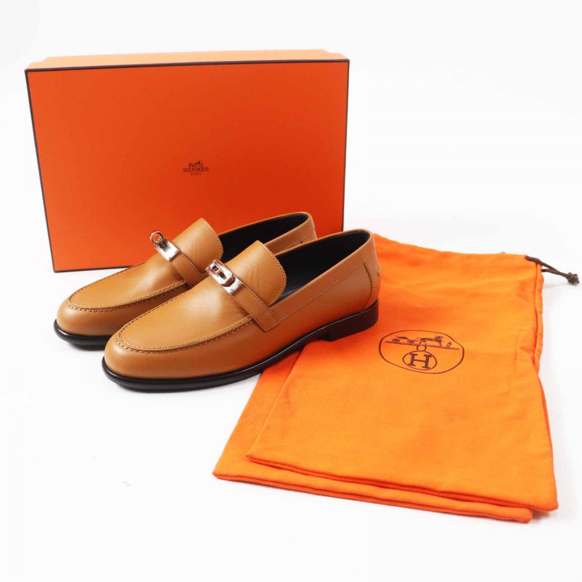 HERMES loafers Main: Leather Camel Destin Women 36.5