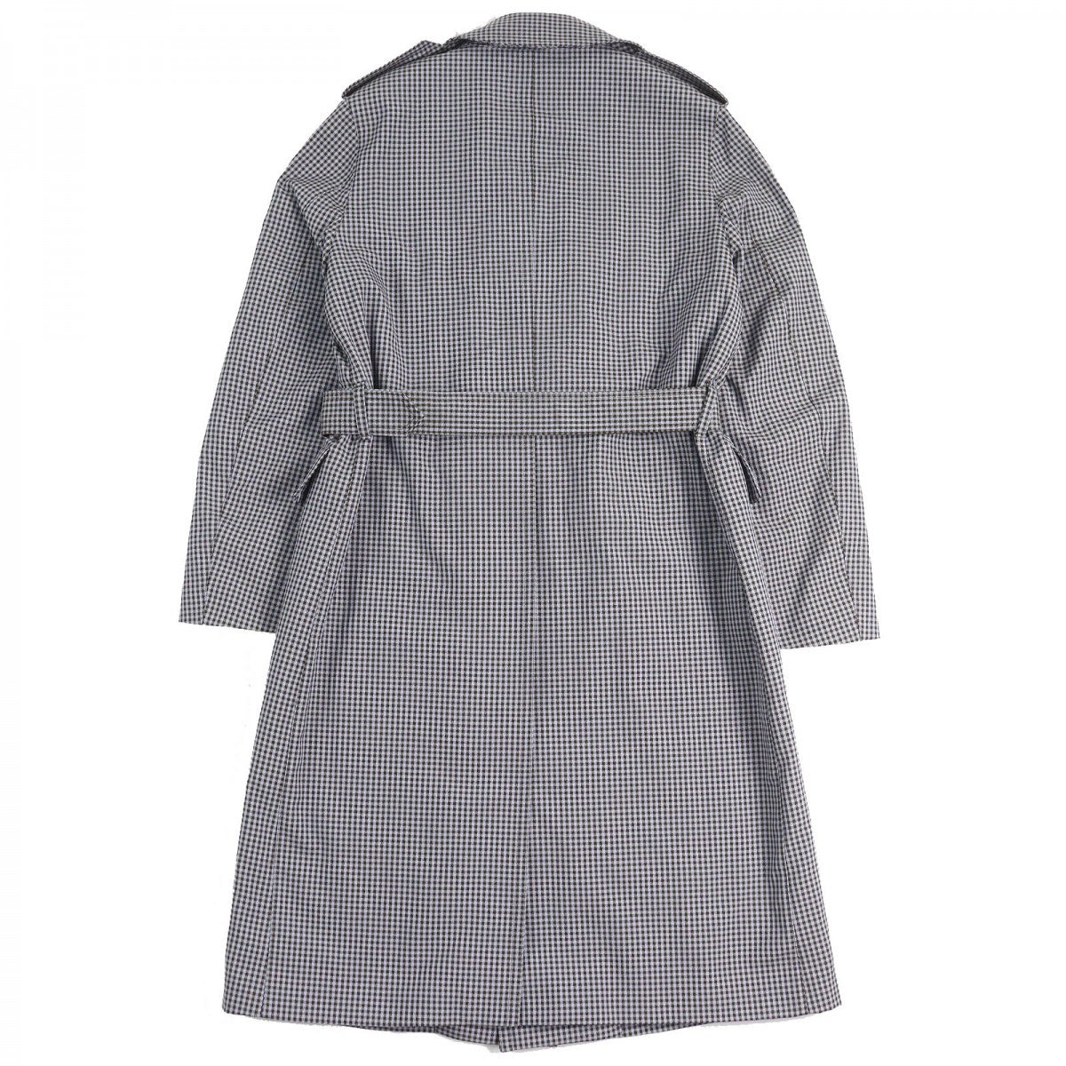 PRADA trench coat Outer: 58% polyester, Outer: 42% wool, Filling: 1000% polyester Blue gray brown mens M