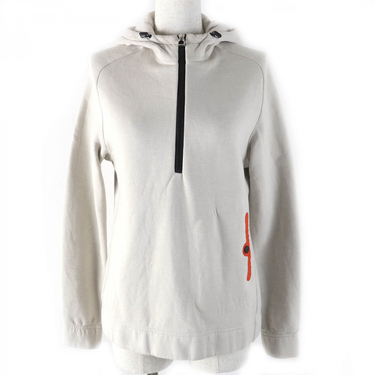 HERMES Hoodie Main: 100% cotton, Part: 100% polyurethane Light gray type Black Orange Hermes Fit Women M