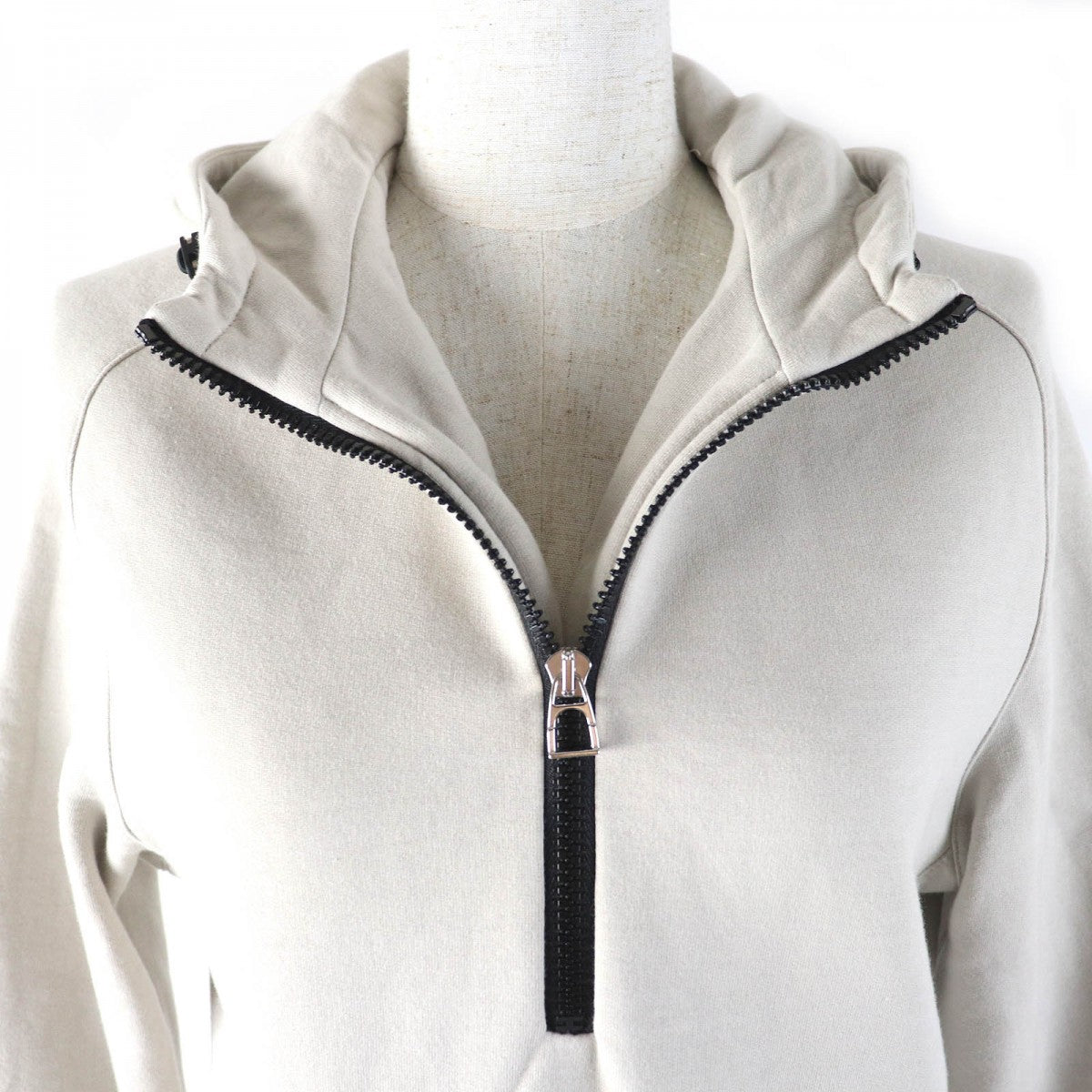 HERMES Hoodie Main: 100% cotton, Part: 100% polyurethane Light gray type Black Orange Hermes Fit Women M