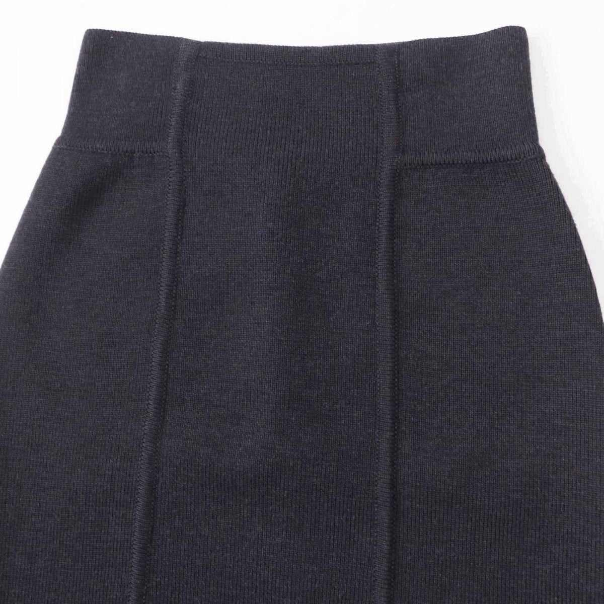 HERMES Tight Skirt Main: 88% wool, Main: 12% nylon Charcoal gray type Women 34
