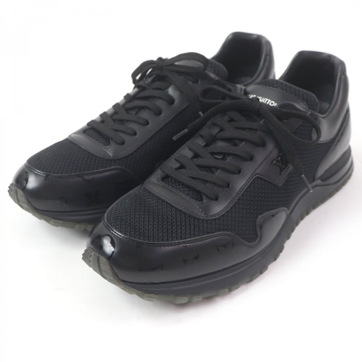 LOUIS VUITTON Low cut sneakers Main: Leather black LV Runaway Line mens 8.5