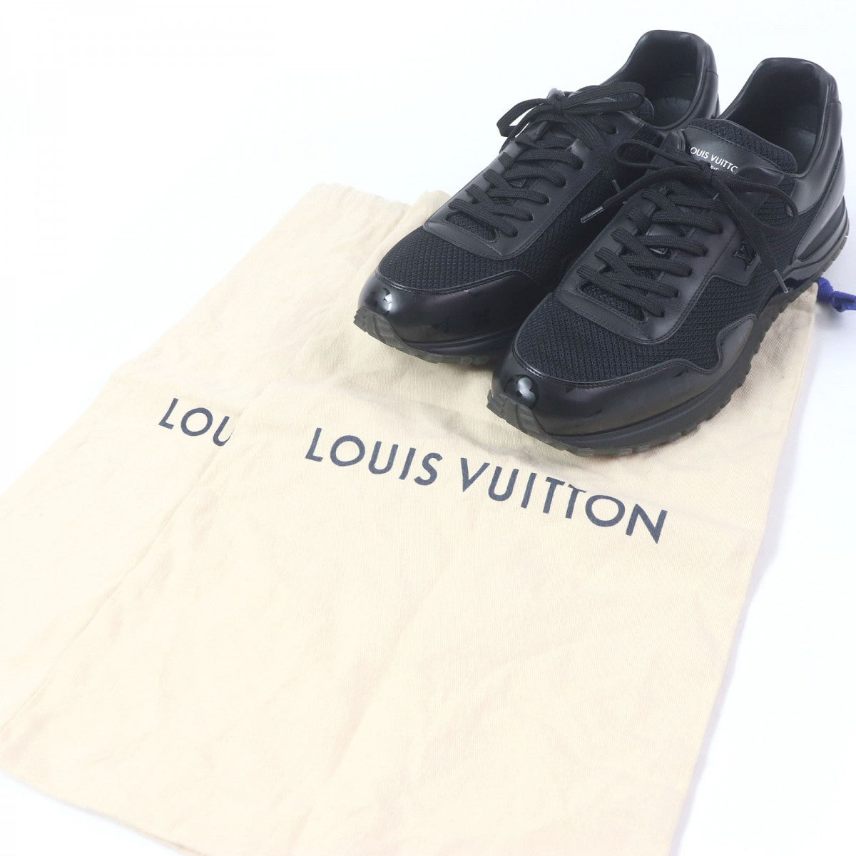LOUIS VUITTON Low cut sneakers Main: Leather black LV Runaway Line mens 8.5