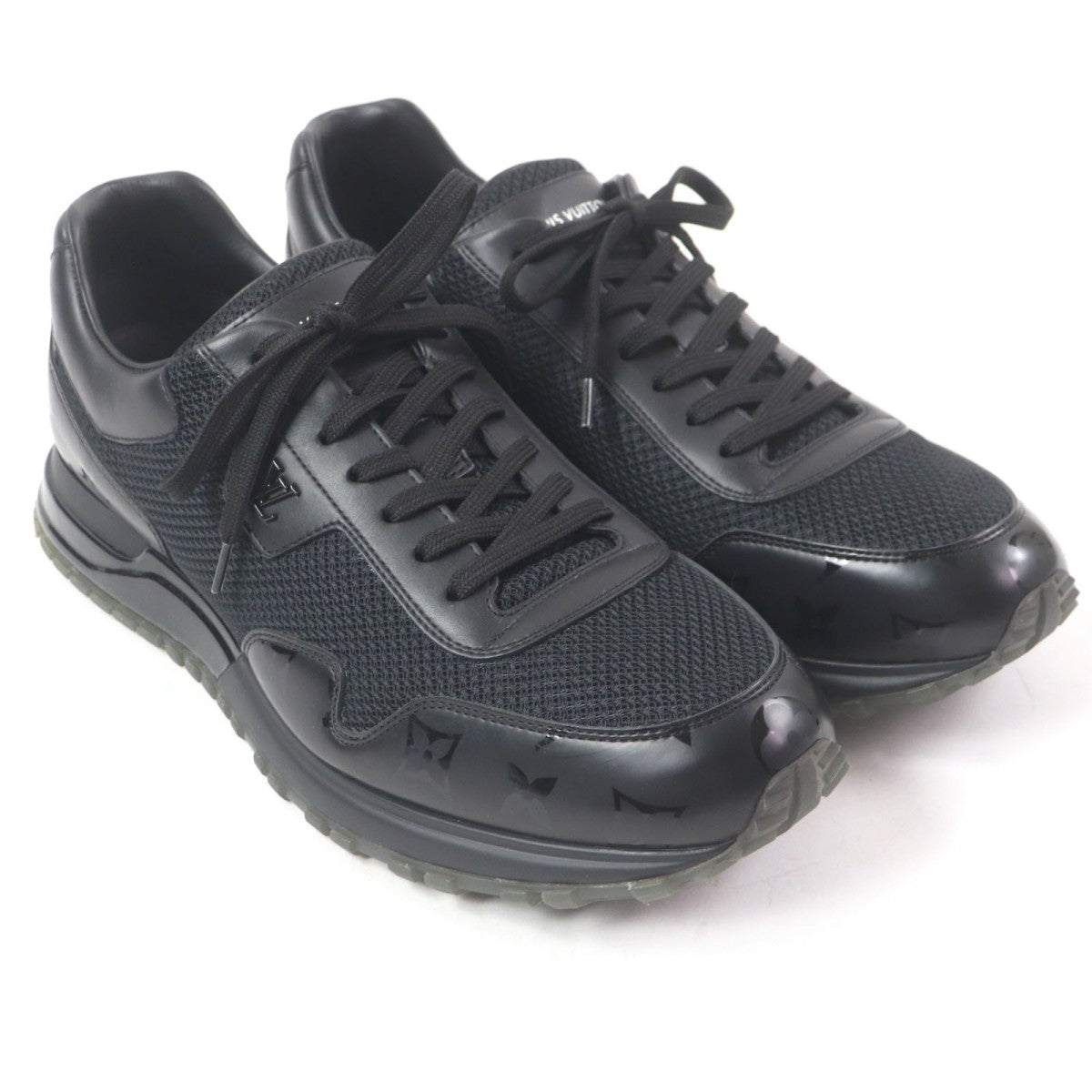 LOUIS VUITTON Low cut sneakers Main: Leather black LV Runaway Line mens 8.5