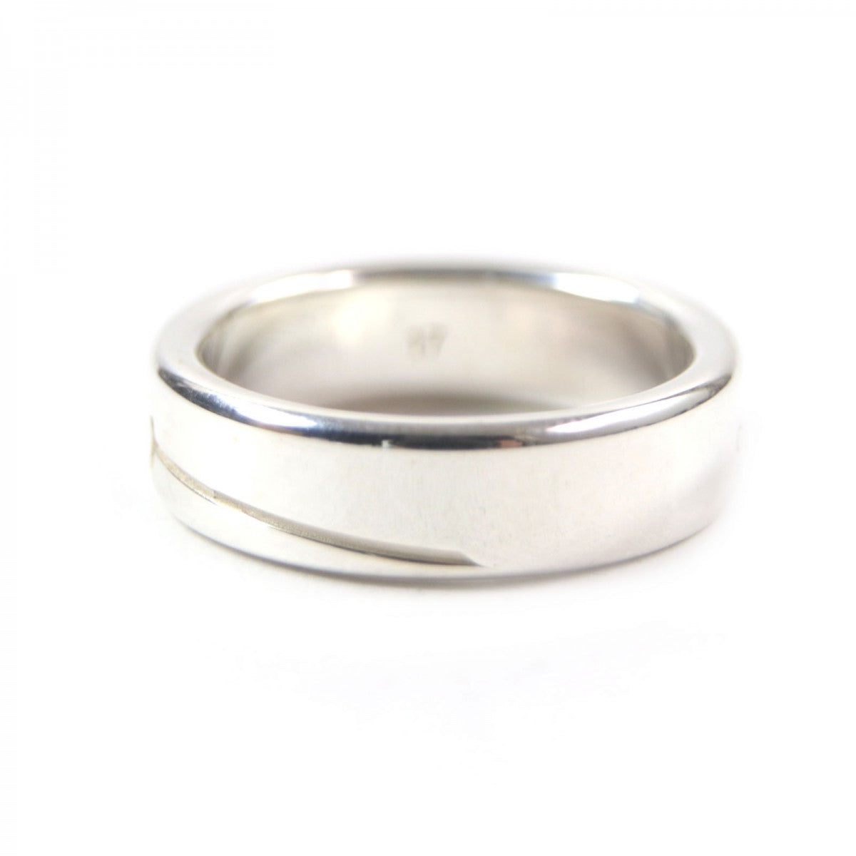 GUCCI Ring 774052 Mainï¿½FAG925 Silver Diagonal Interlocking G mens 17