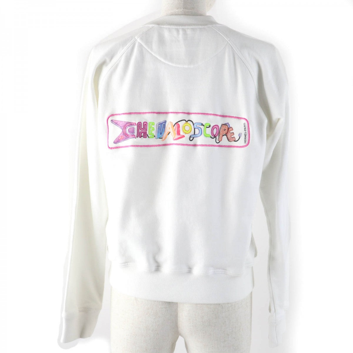 HERMES sweat 3E4626DA Main: 100% cotton, Part: 96% cotton, Part: 4% polyurethane, Part: 100% polyester white Chevaloscope Women 34